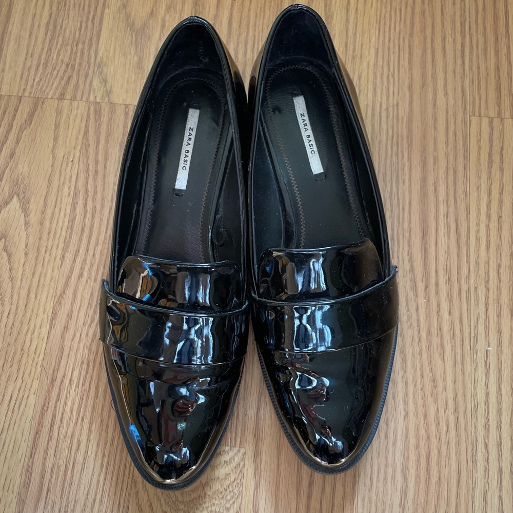 Zara, patent leather loafers